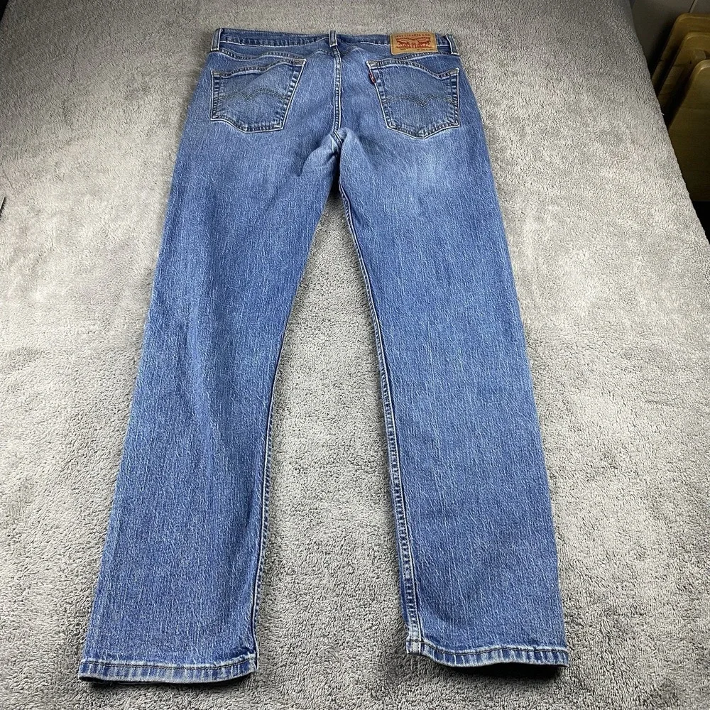 Levis 505 Straight Leg Jeans Mens 34x30 Blue Medium Wash Mid Rise‎